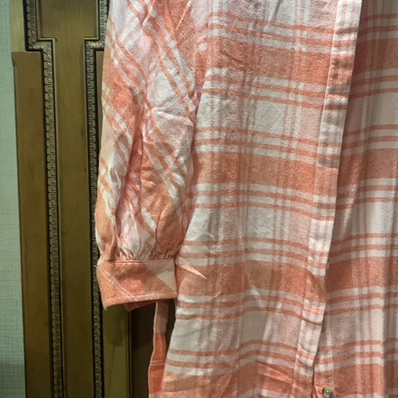 NWOT French Connection Warm Soft Very Oversized Flannel Plaid Shirt Size Small - Picture 4 of 7
